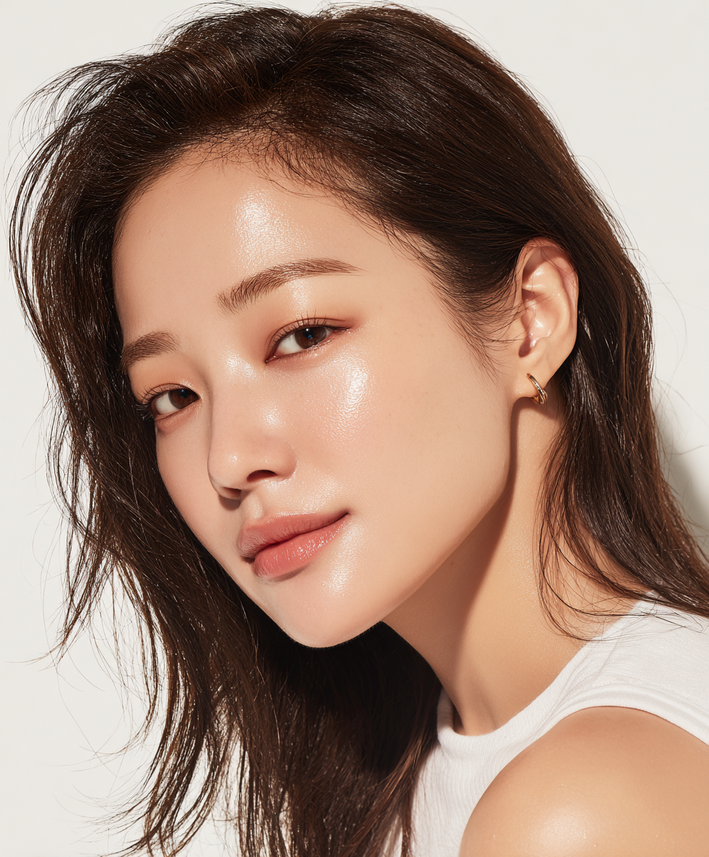 1weekautom Korean female model clean hydrated skin dewy glow 8012273a 474a 4cb6 ae29 69d0938e573b